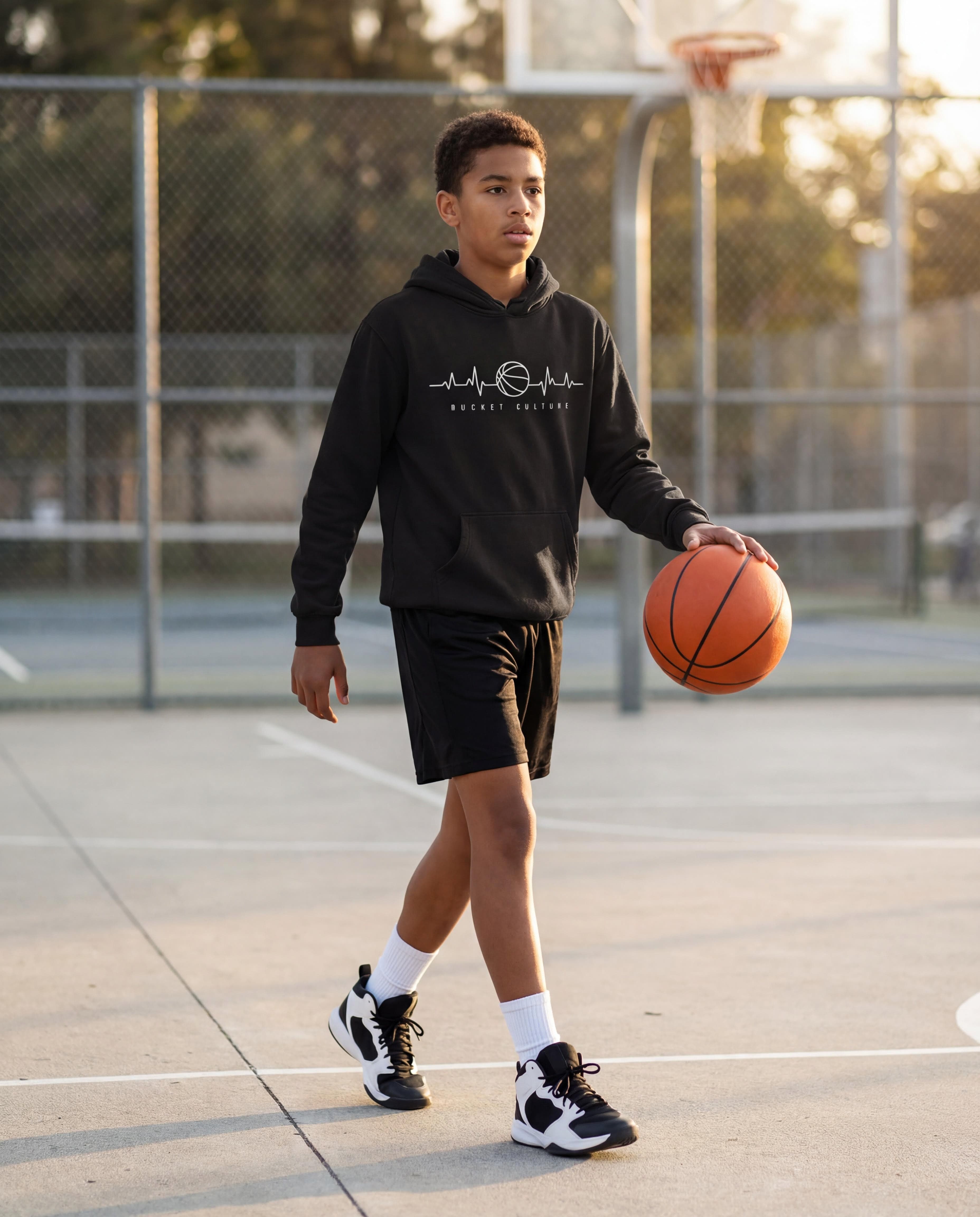 Youth Hoop Heartbeat Hoodie – Bucket Culture