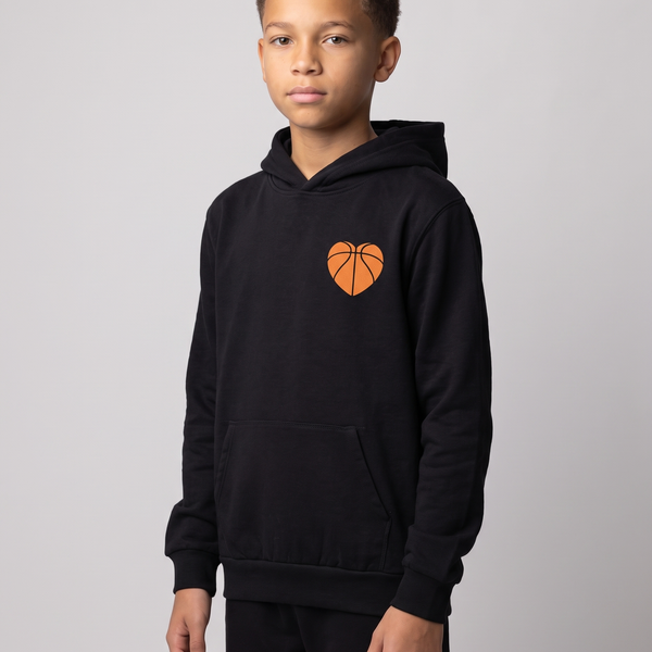 Youth Hoop Heart Hoodie