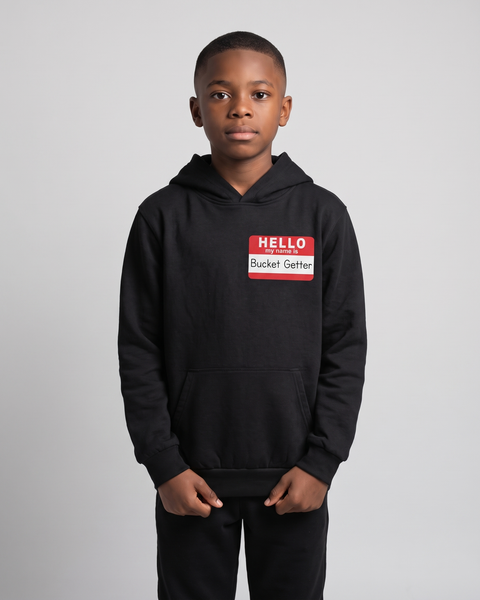 Youth Bucket-getter Name Tag Hoodie