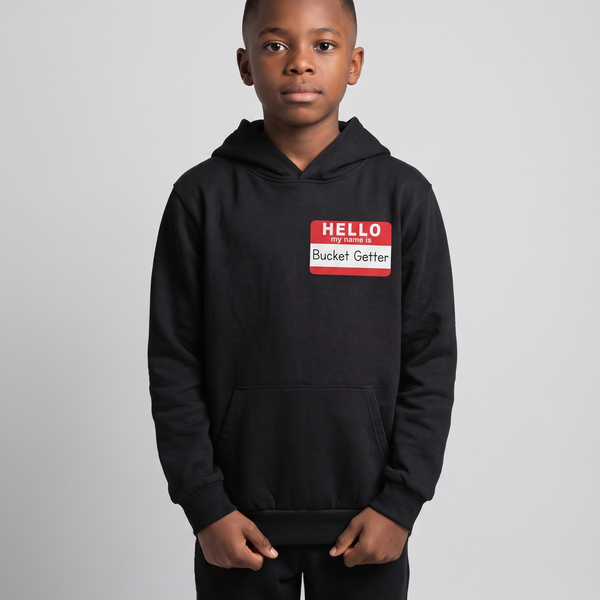 Youth Bucket-getter Name Tag Hoodie