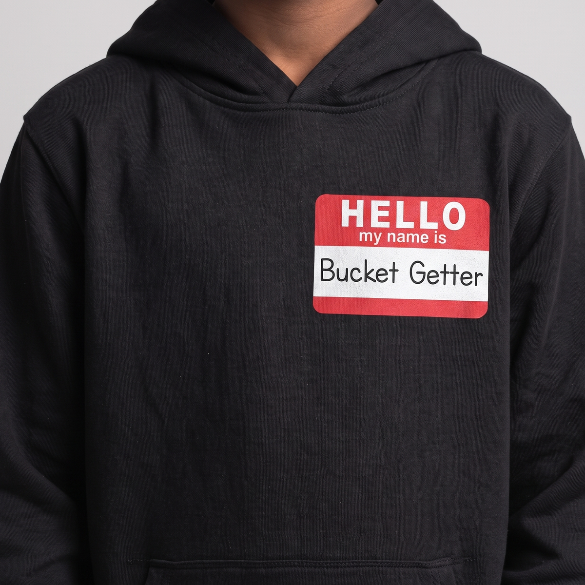 Youth Bucket-getter Name Tag Hoodie