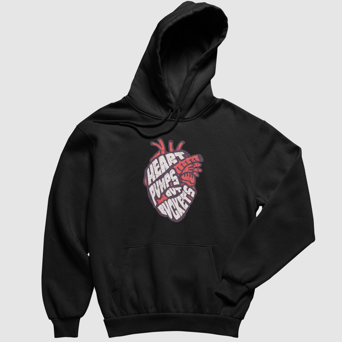 Heart Pumps Out Buckets Hoodie
