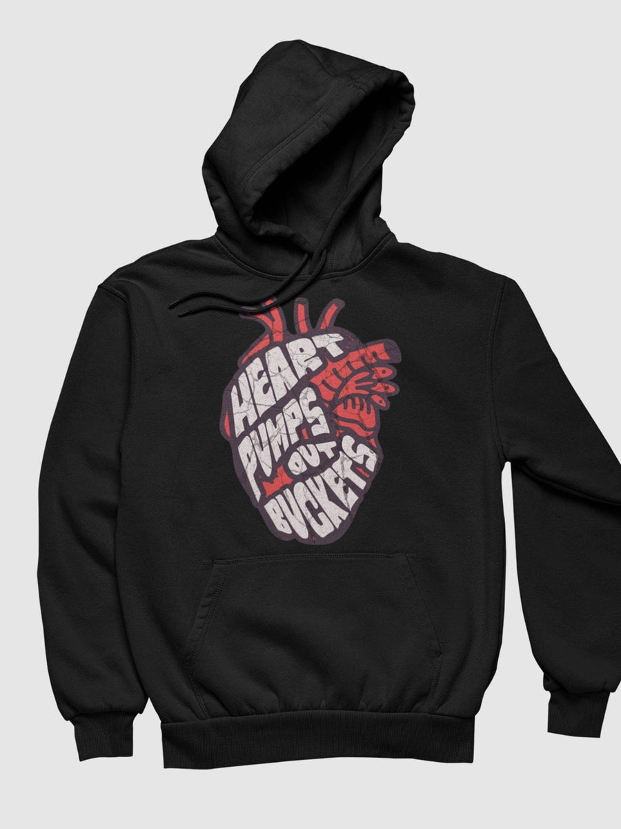 Youth Heart Pumps Out Buckets Hoodie